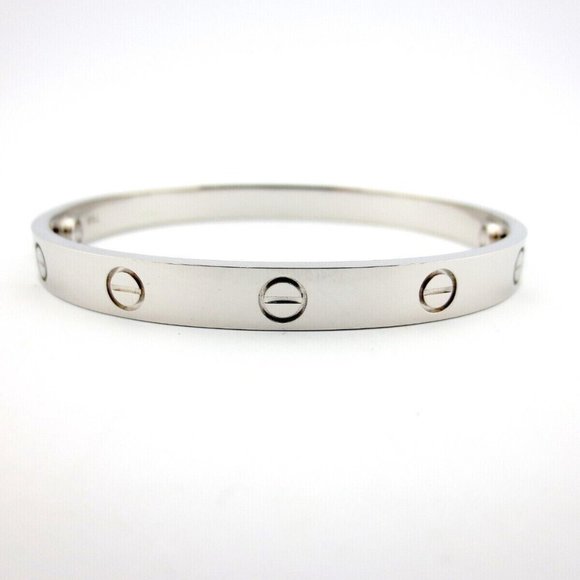 Cartier Love Bracelet Bangle in 18k White Gold NEW STYLE Screw System - Picture 2 of 6